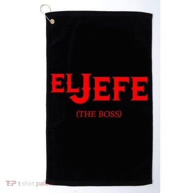 El Jefe (The Boss) Funny Text Logo Golf Towel