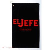 El Jefe (The Boss) Funny Text Logo Golf Towel thumb 0