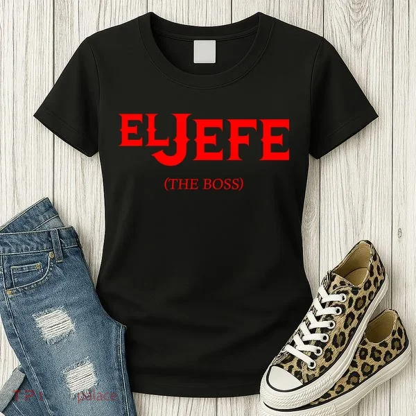 El Jefe (The Boss) Funny Text Logo Women's T-Shirt