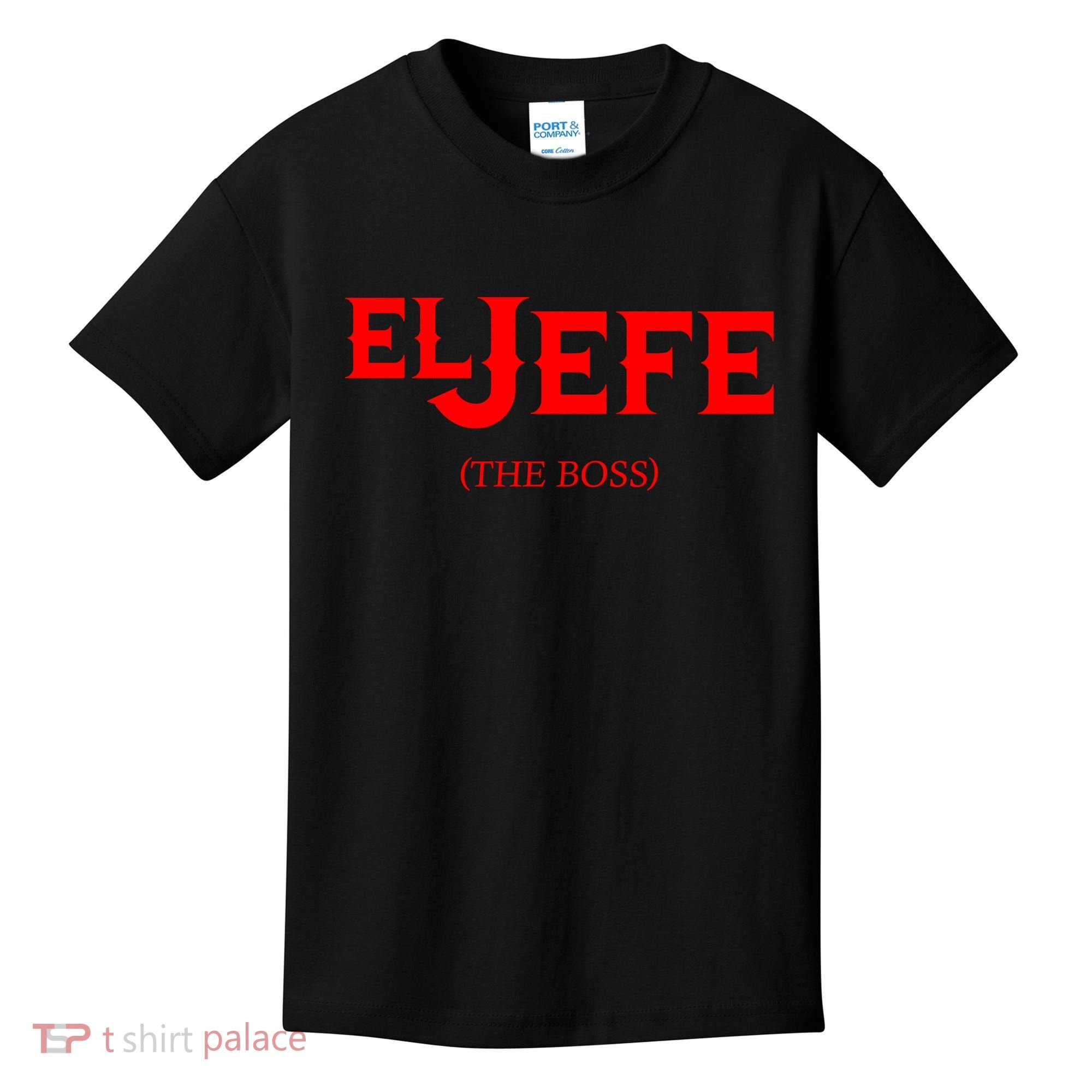 El Jefe (The Boss) Funny Text Logo Kids T-Shirt