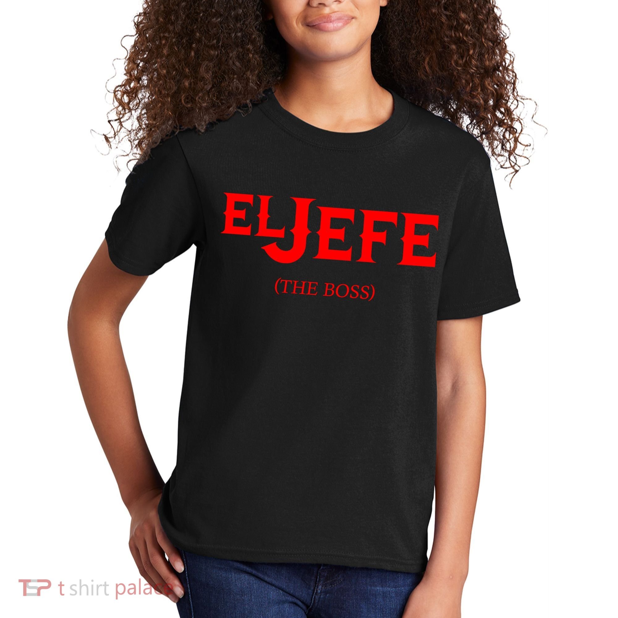 El Jefe (The Boss) Funny Text Logo Kids T-Shirt