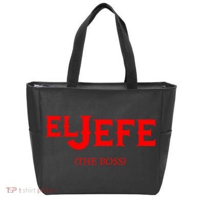 El Jefe (The Boss) Funny Text Logo Tote Bag