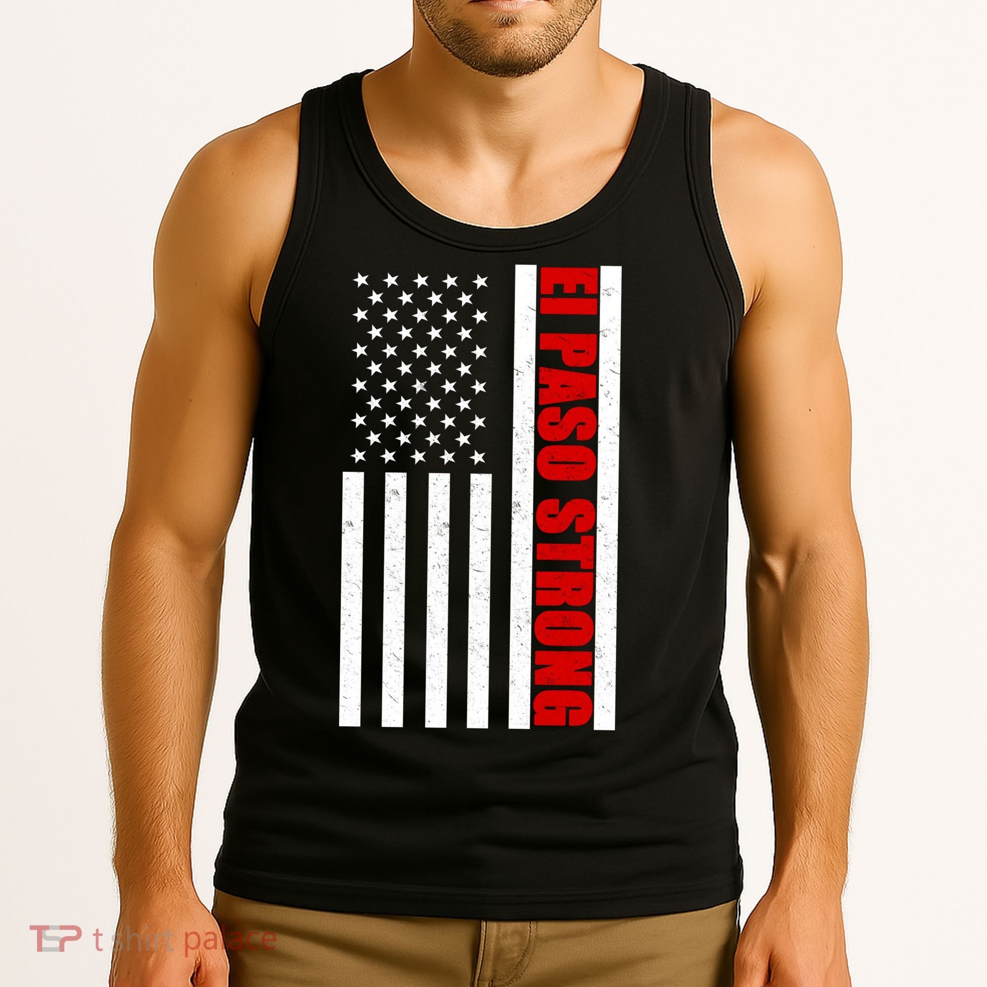 El Paso Strong American Flag Tank Top