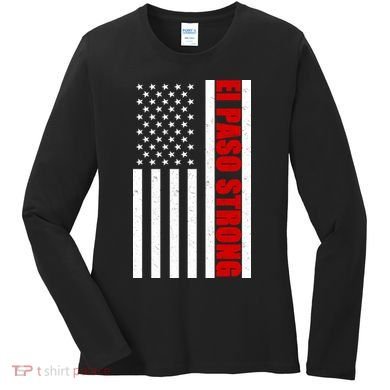 El Paso Strong American Flag Women's Long Sleeve Shirt