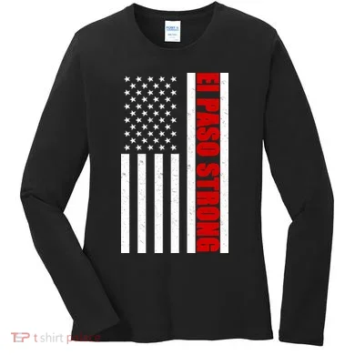 El Paso Strong American Flag Women's Long Sleeve Shirt