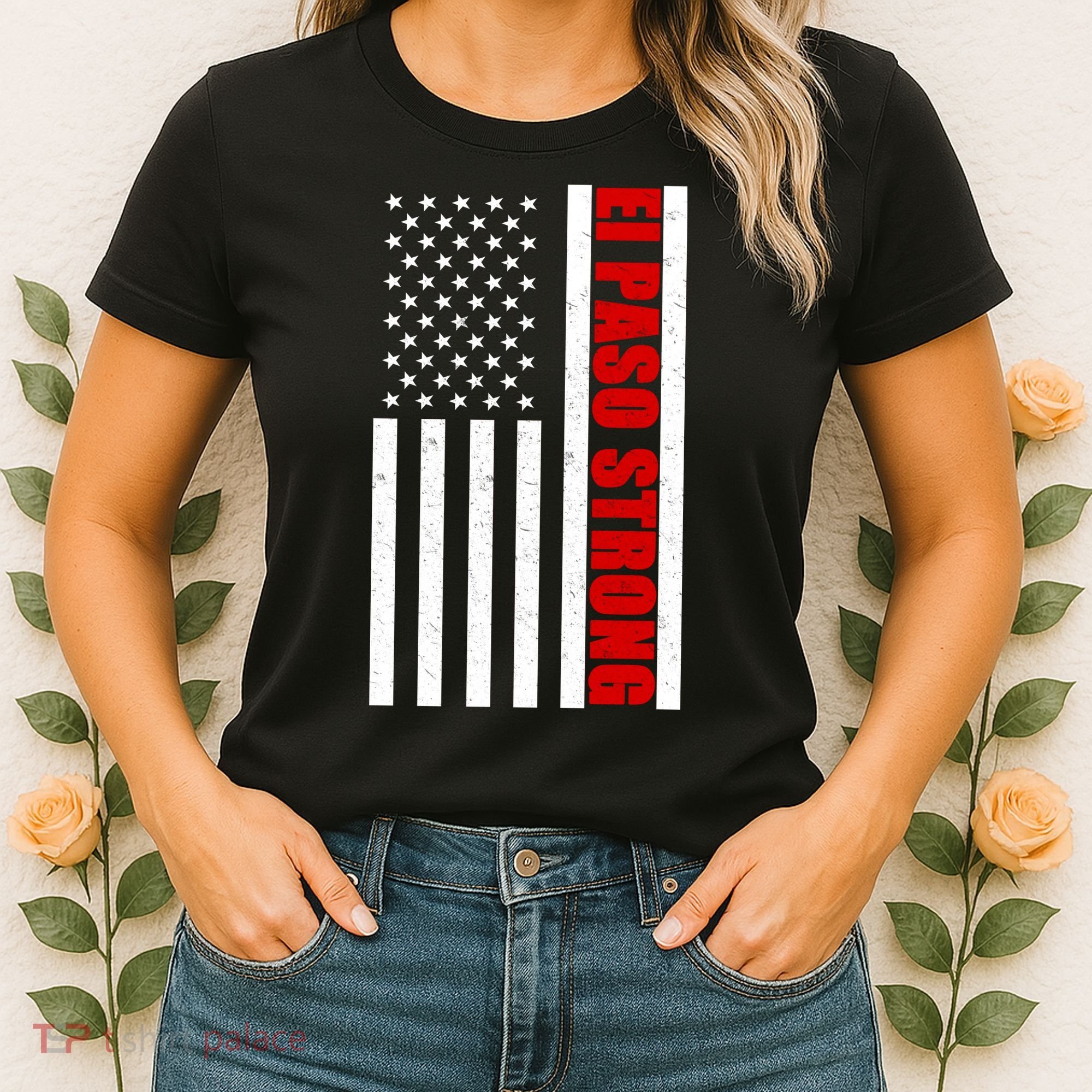 El Paso Strong American Flag Women's T-Shirt