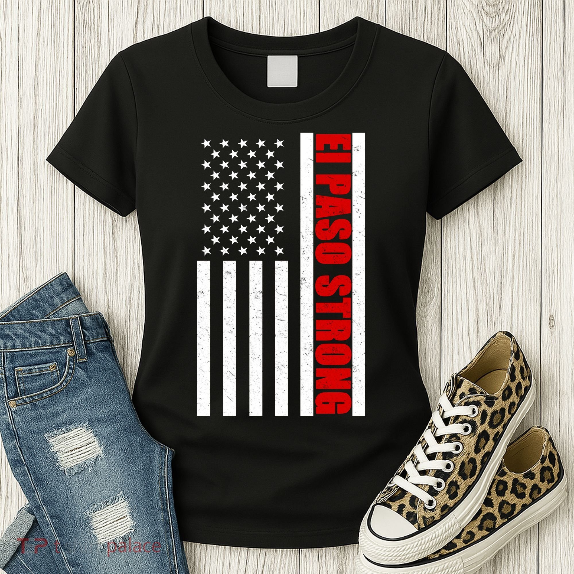 El Paso Strong American Flag Women's T-Shirt