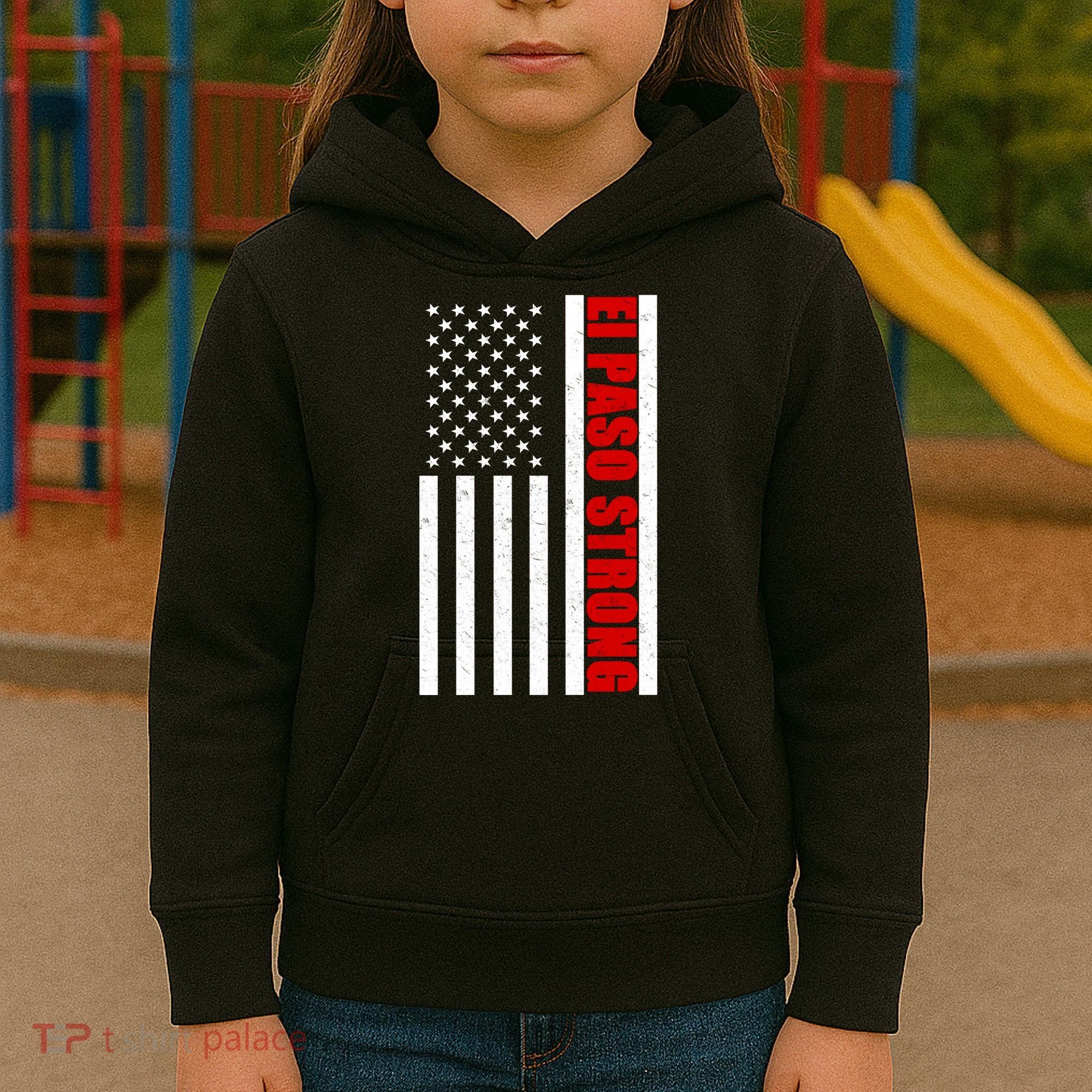 El Paso Strong American Flag Kids Hoodie