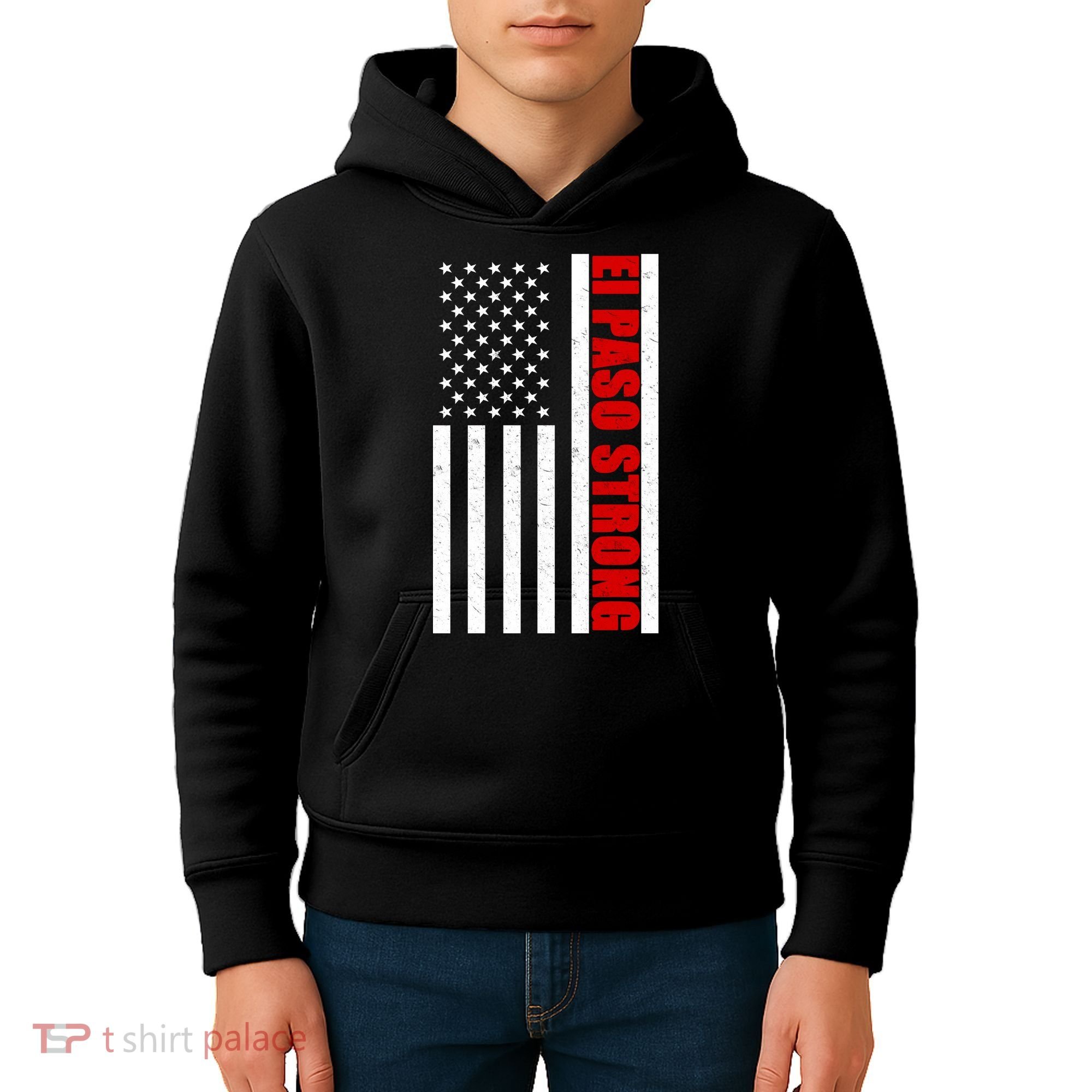 El Paso Strong American Flag Kids Hoodie