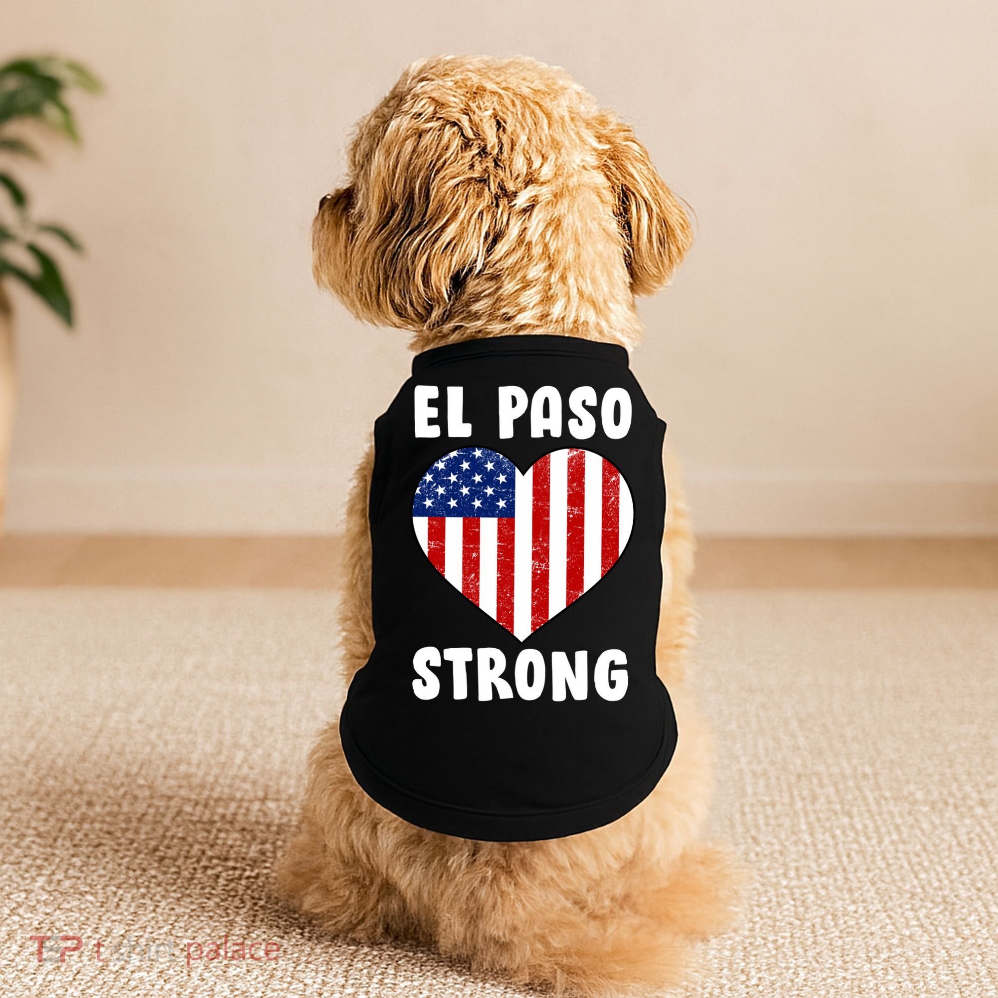 El Paso Strong American Texas Heart Doggie Tank
