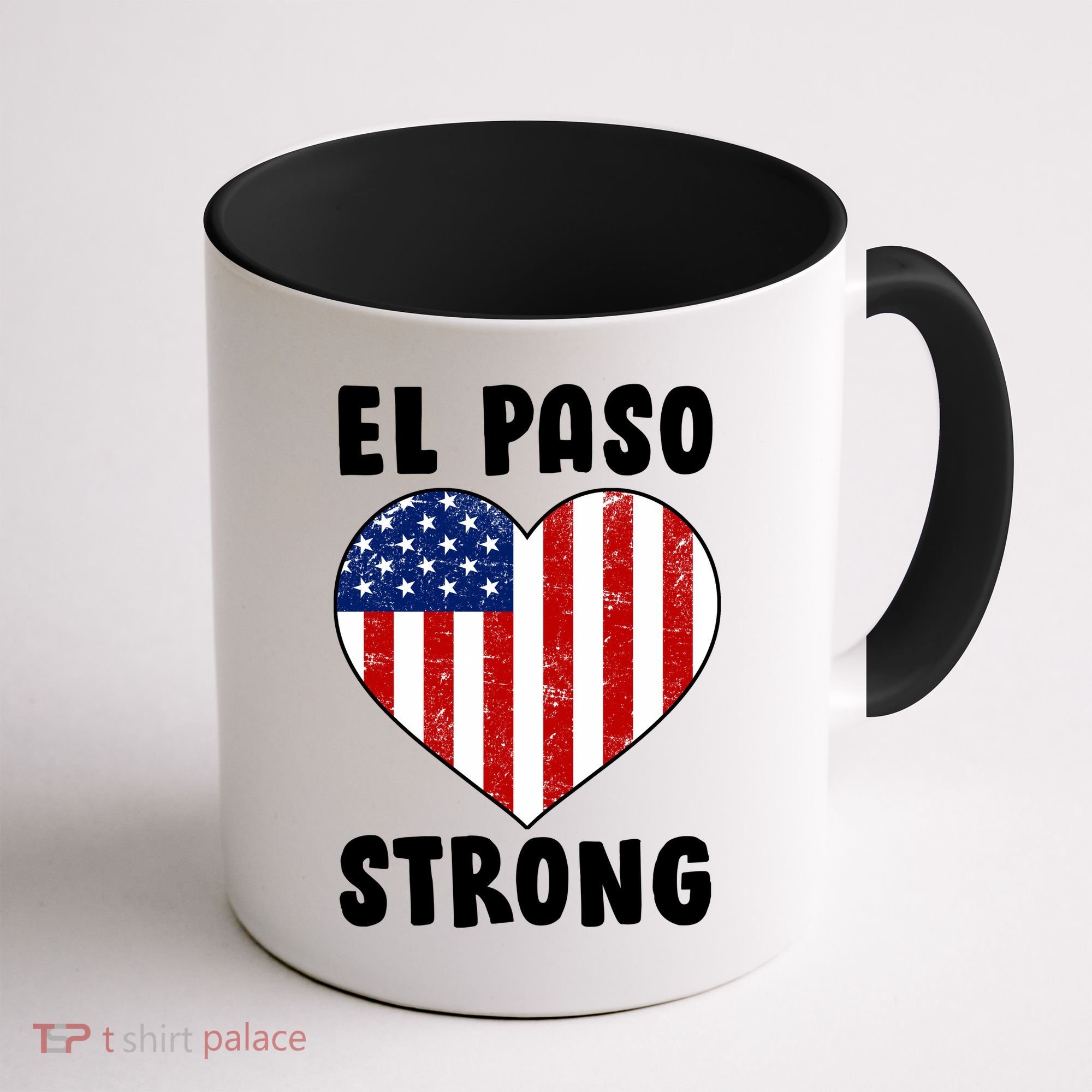 El Paso Strong American Texas Heart Coffee Mug