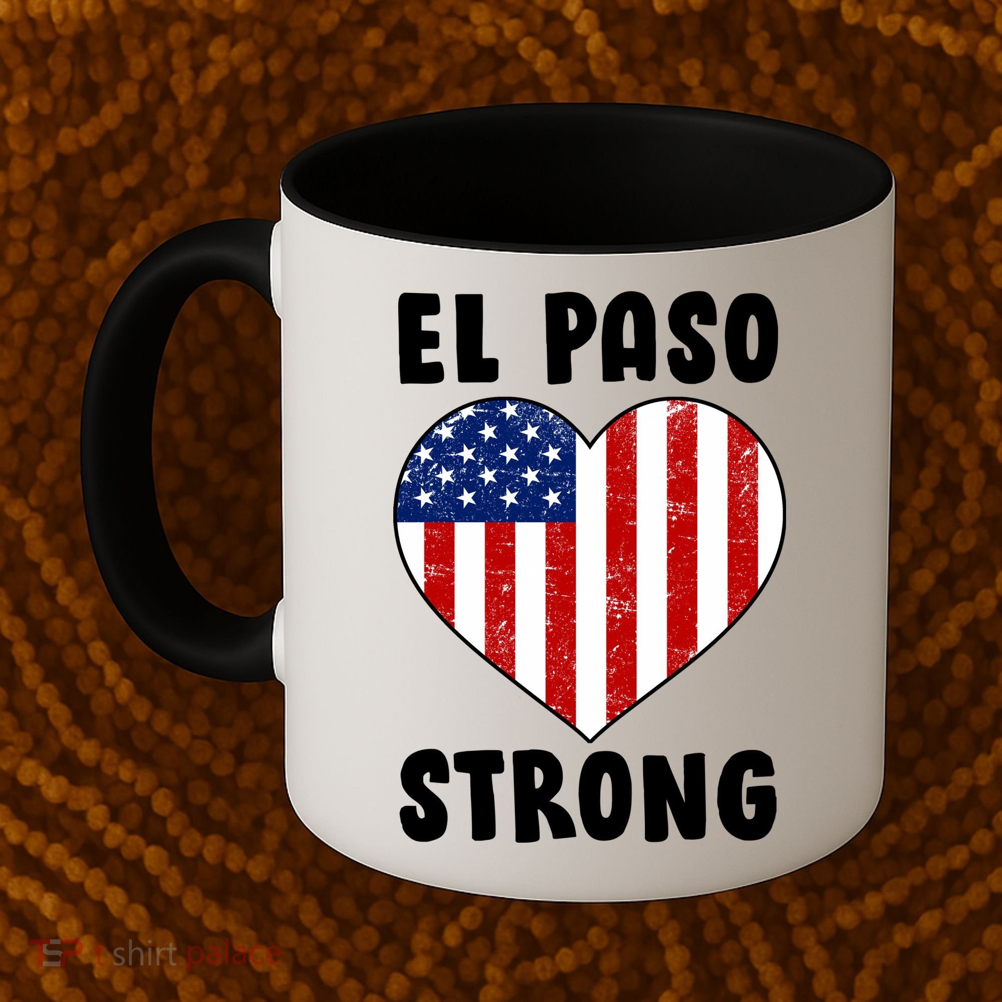 El Paso Strong American Texas Heart Coffee Mug