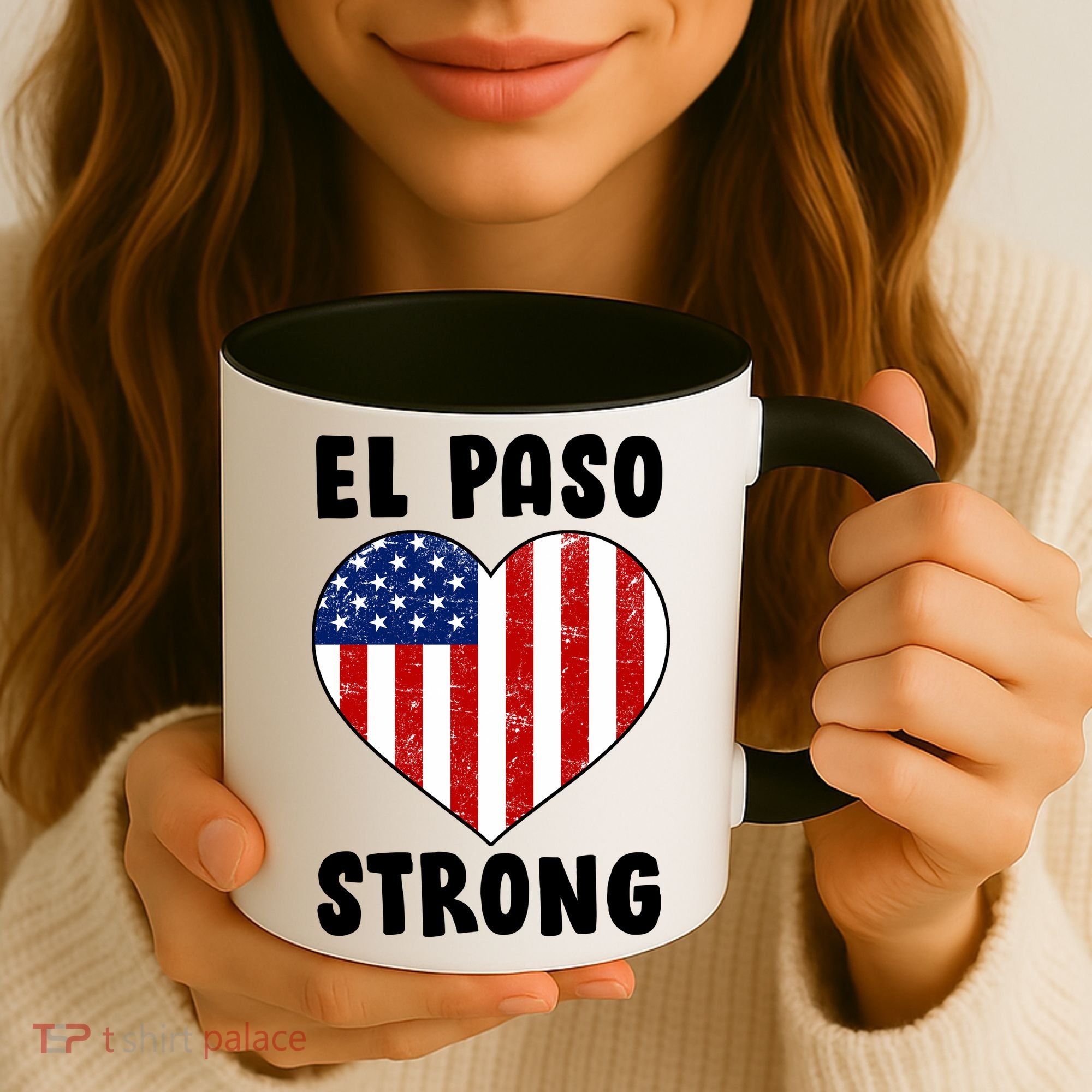 El Paso Strong American Texas Heart Coffee Mug