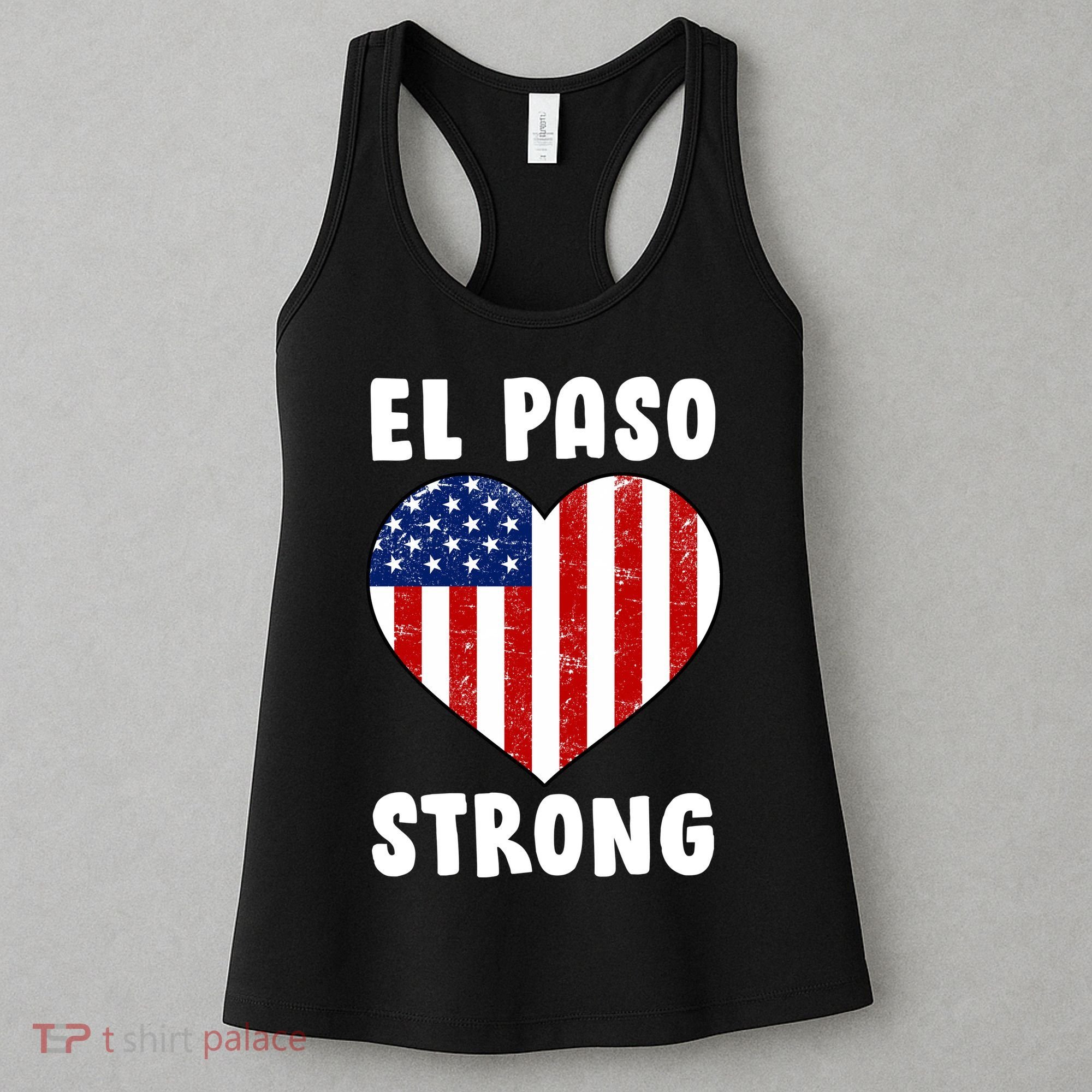 El Paso Strong American Texas Heart Women's Tank Top