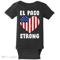El Paso Strong American Texas Heart Baby Bodysuit thumb 0