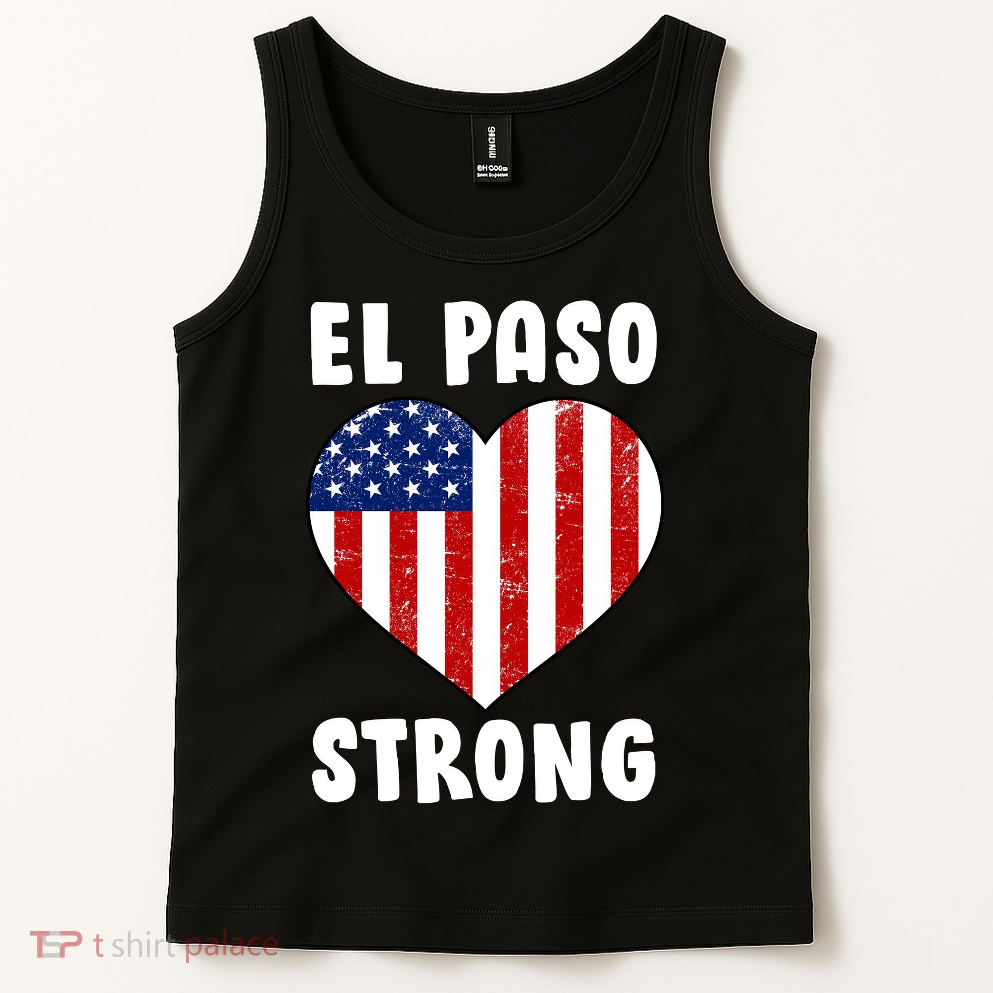 El Paso Strong American Texas Heart Tank Top