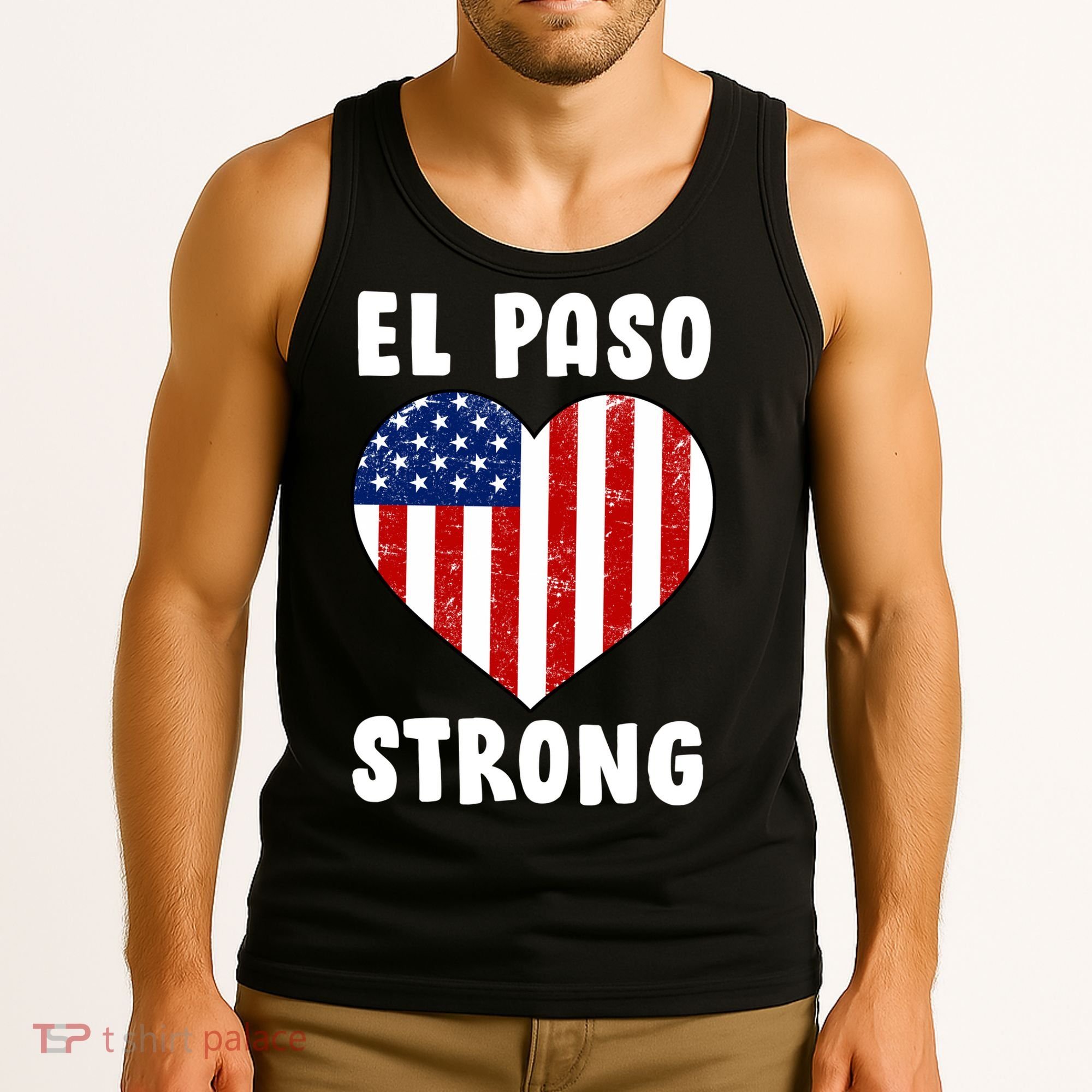 El Paso Strong American Texas Heart Tank Top