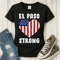 El Paso Strong American Texas Heart Women's T-Shirt thumb 3
