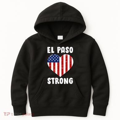 El Paso Strong American Texas Heart Kids Hoodie