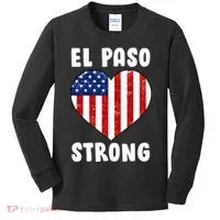 El Paso Strong American Texas Heart Kids Long Sleeve Shirt thumb 0