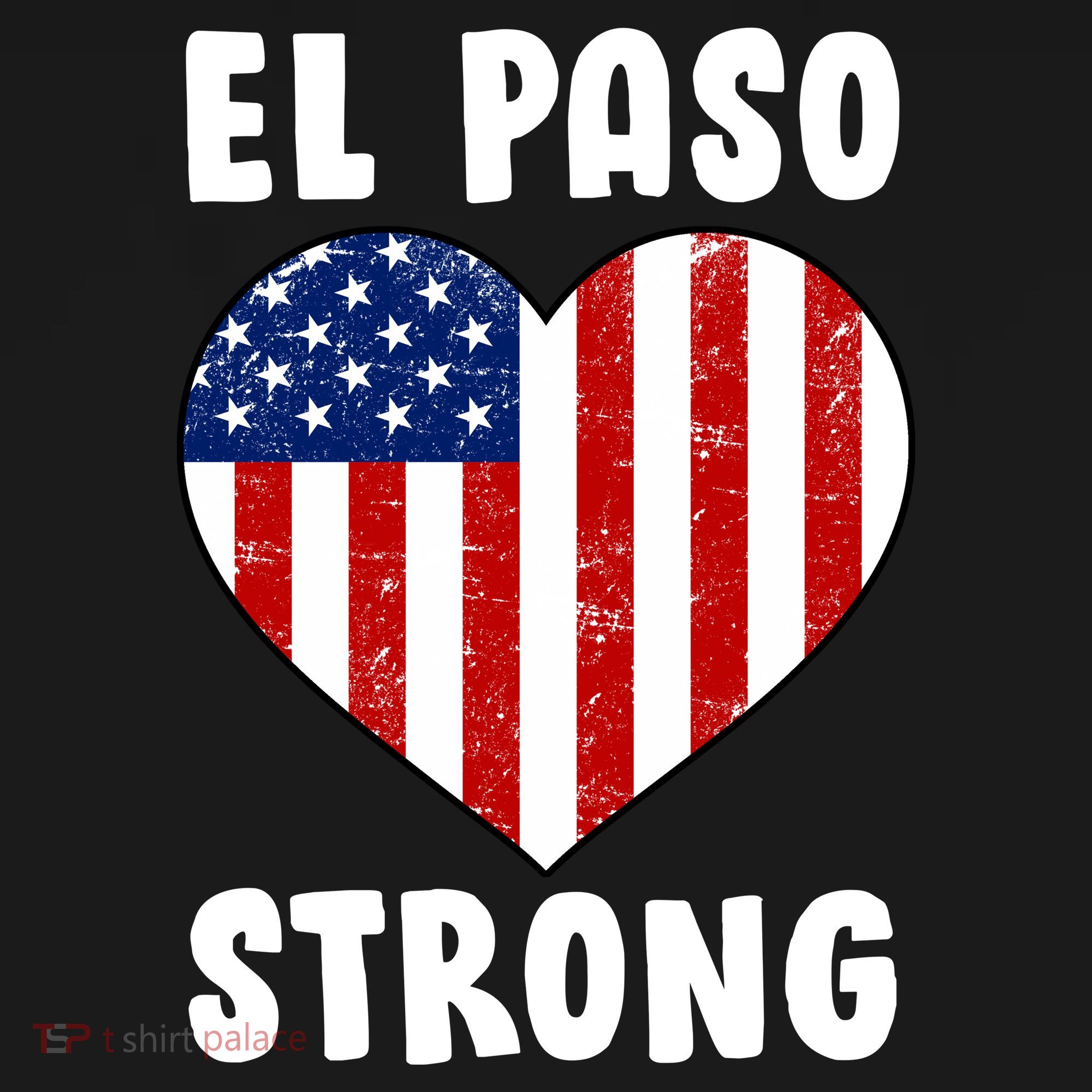 El Paso Strong American Texas Heart Kids Long Sleeve Shirt