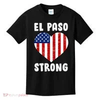 El Paso Strong American Texas Heart Kids T-Shirt thumb 0