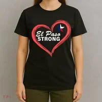 El Paso Strong Heart Texas Star T-Shirt thumb 4