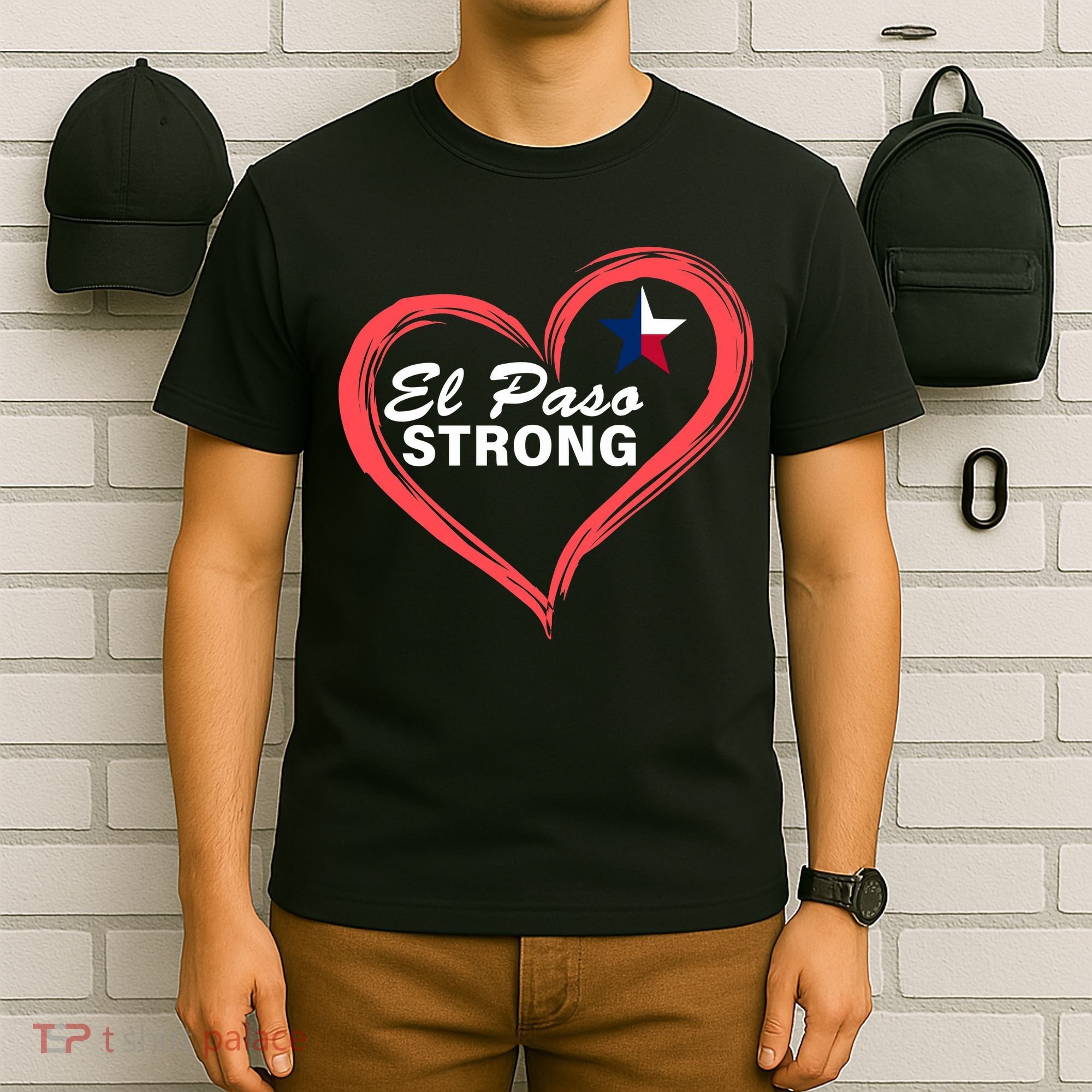 El Paso Strong Heart Texas Star T-Shirt