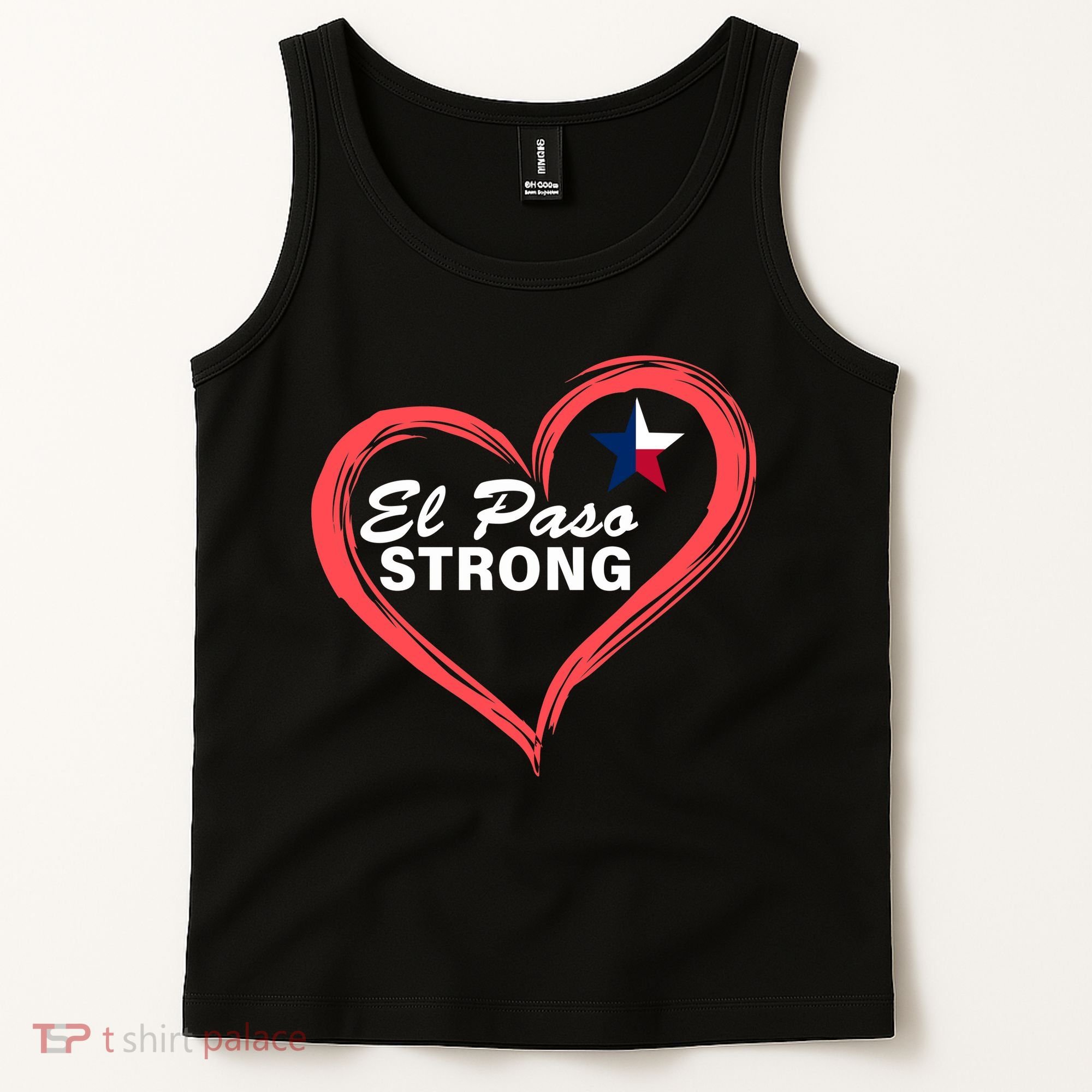 El Paso Strong Heart Texas Star Tank Top