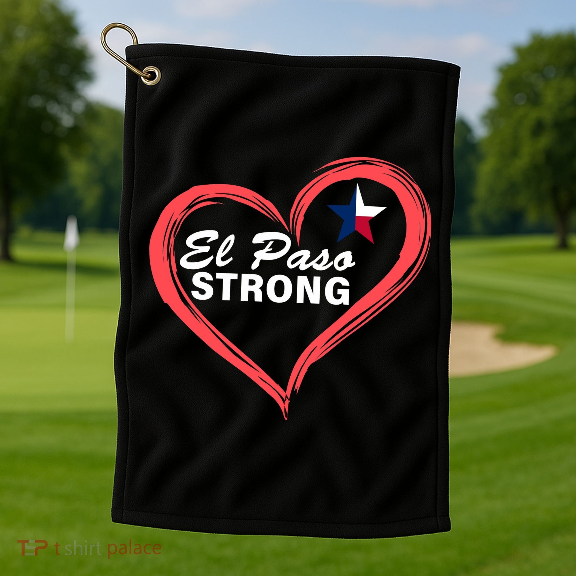El Paso Strong Heart Texas Star Golf Towel