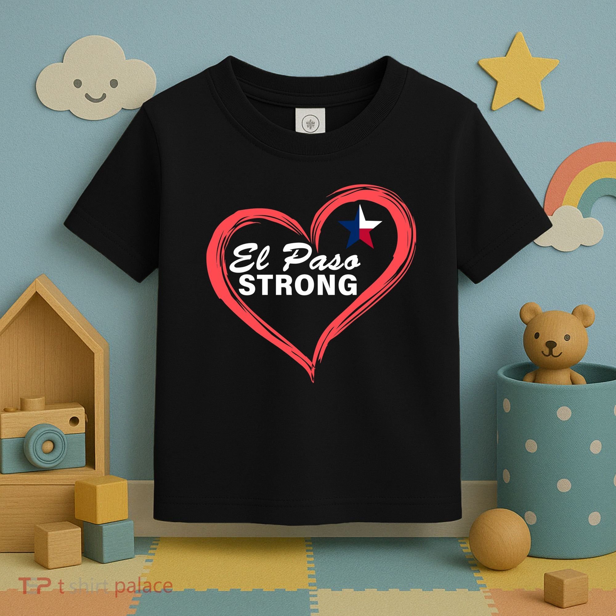 El Paso Strong Heart Texas Star Toddler T-Shirt