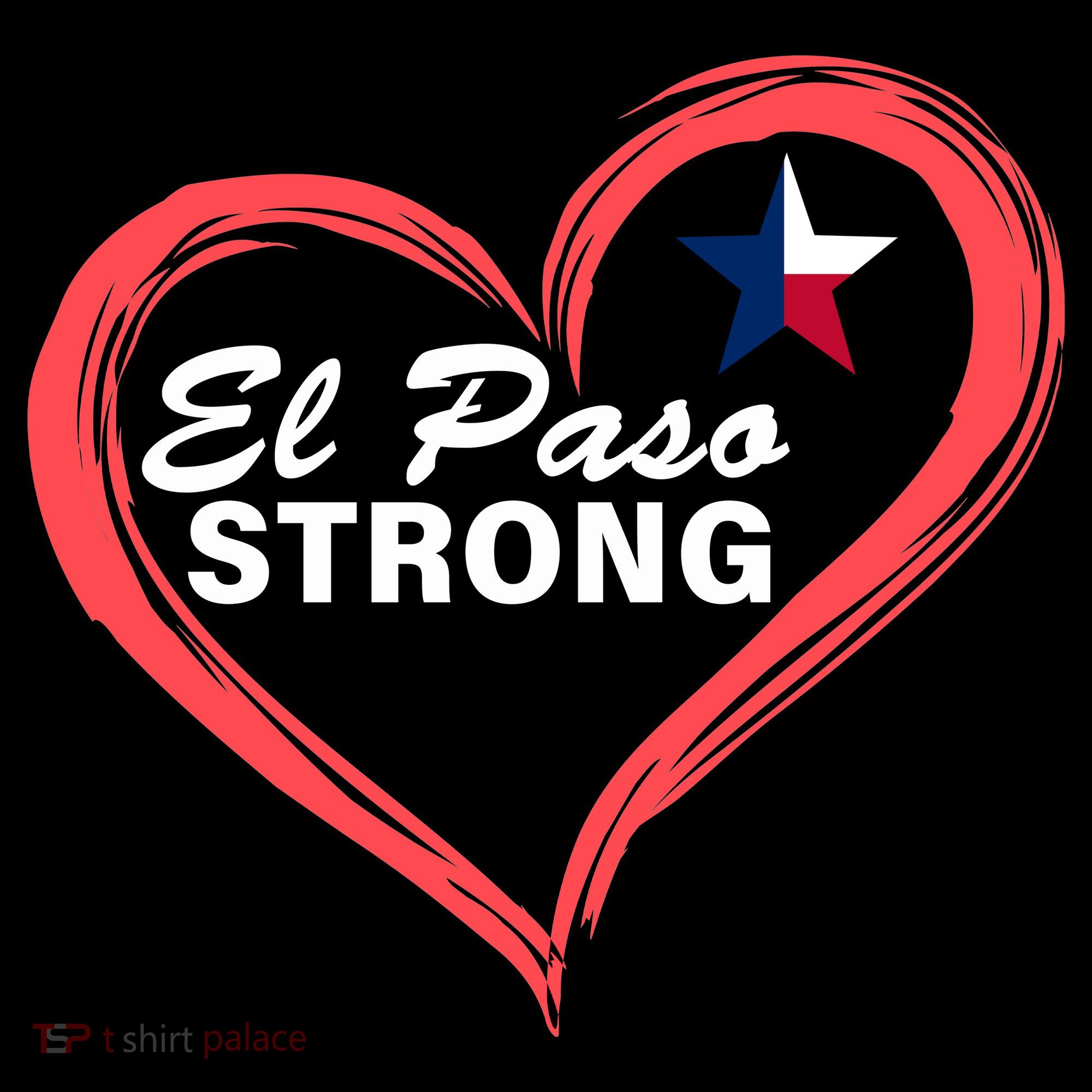 El Paso Strong Heart Texas Star Women's Long Sleeve Shirt