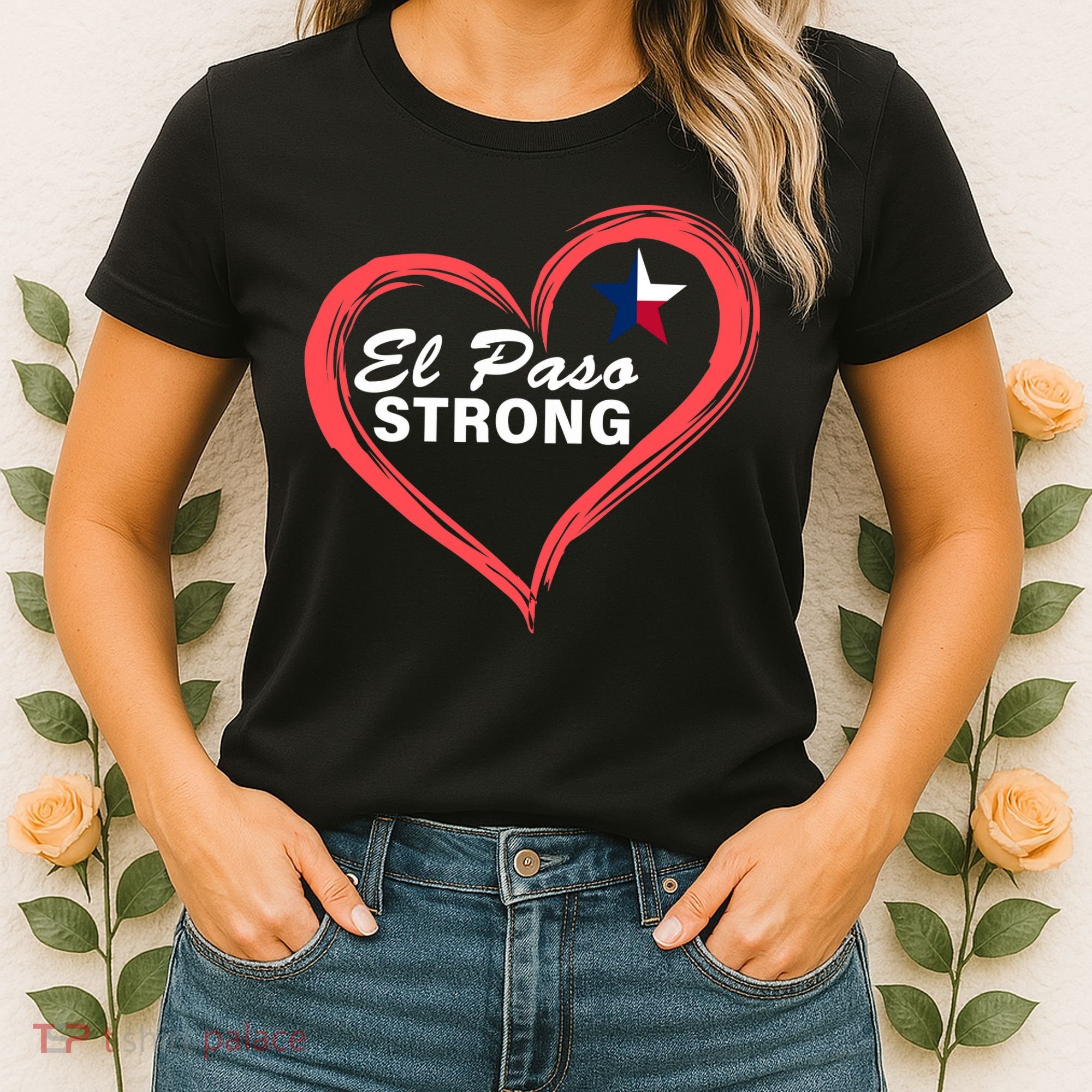 El Paso Strong Heart Texas Star Women's T-Shirt