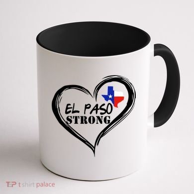El Paso Strong Support Texas Coffee Mug back