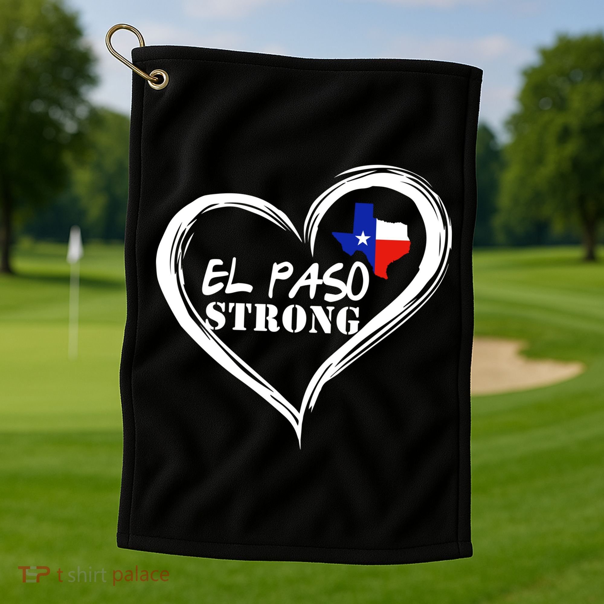 El Paso Strong Support Texas Golf Towel