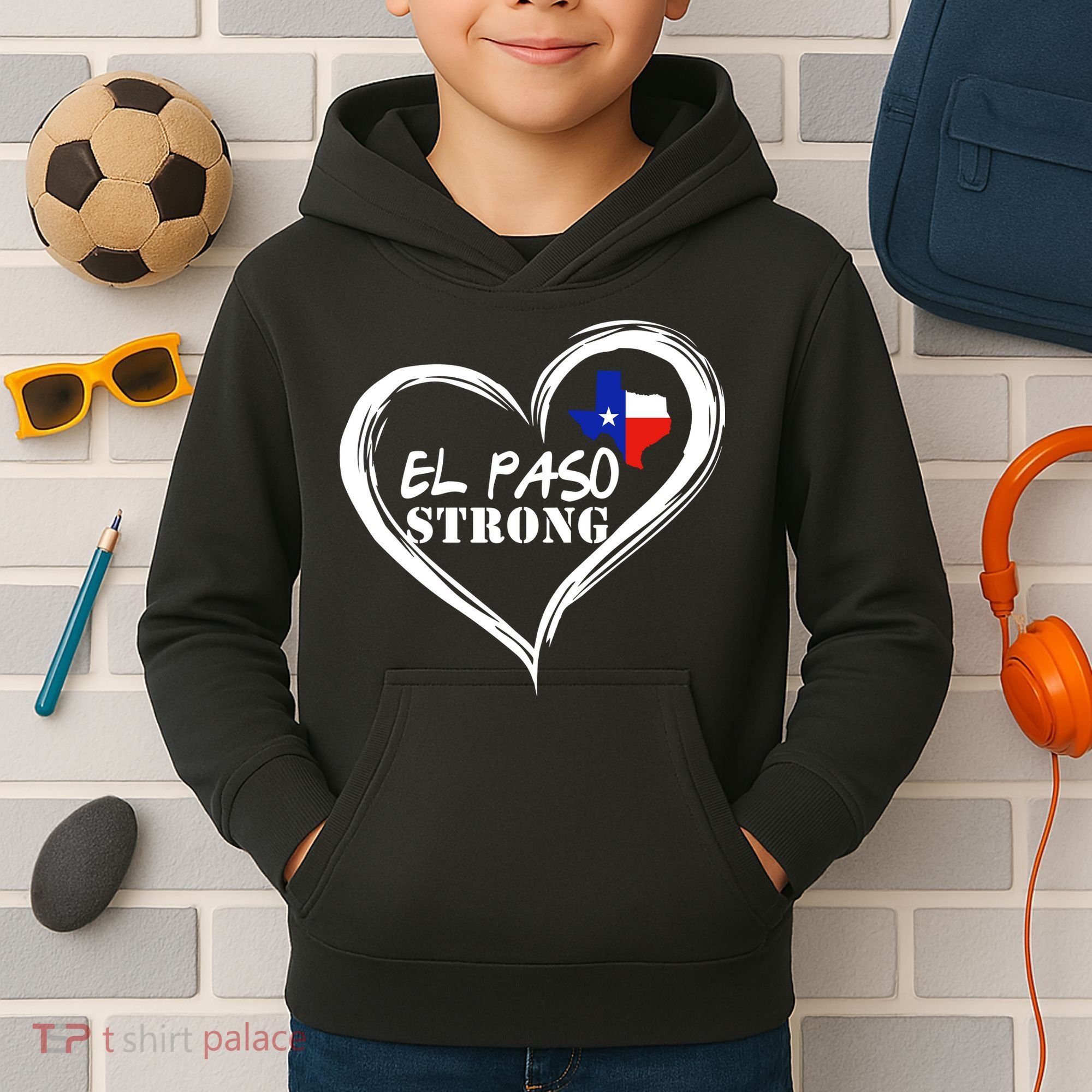 El Paso Strong Support Texas Kids Hoodie