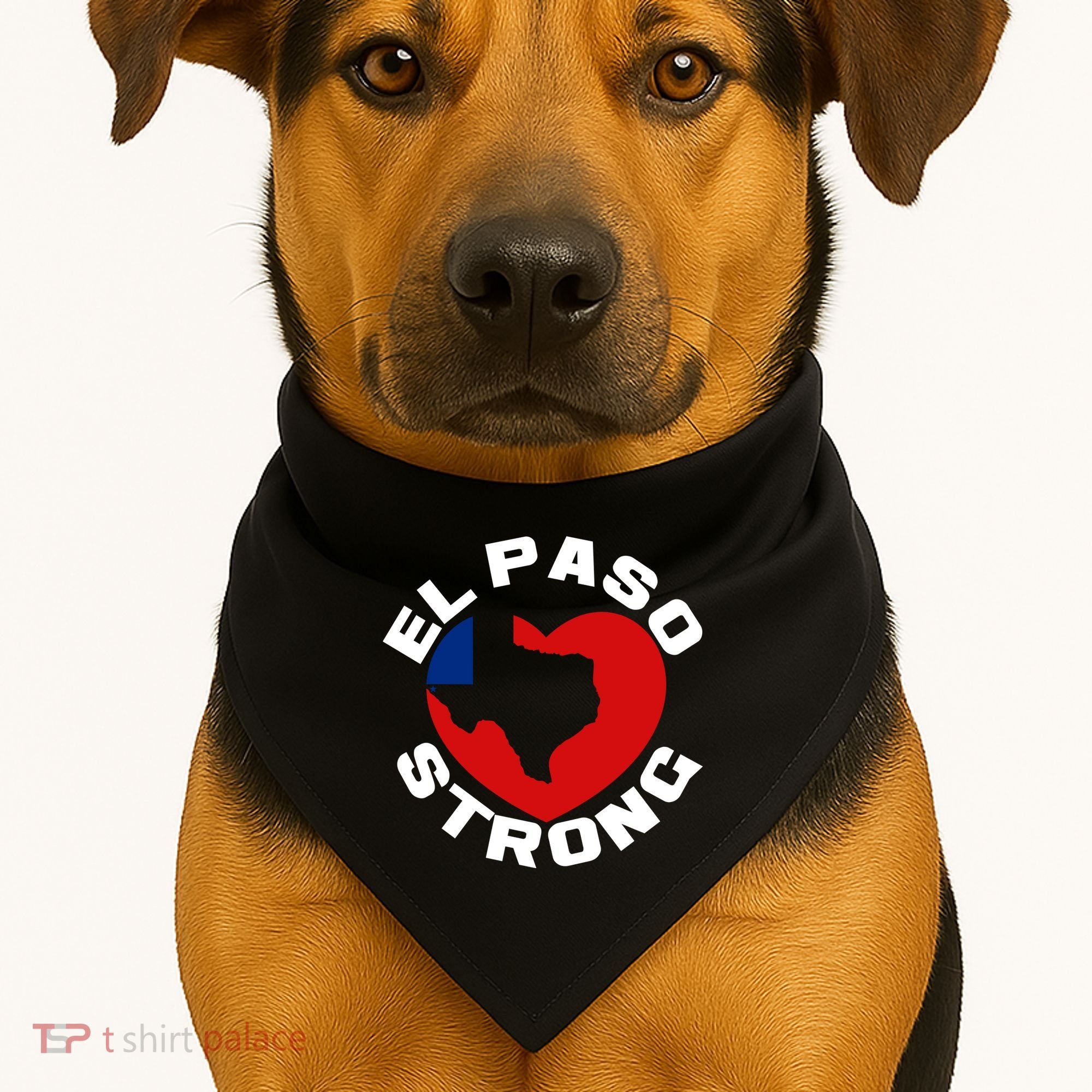El Paso Strong Texas Heart USA-Made Doggie Bandana