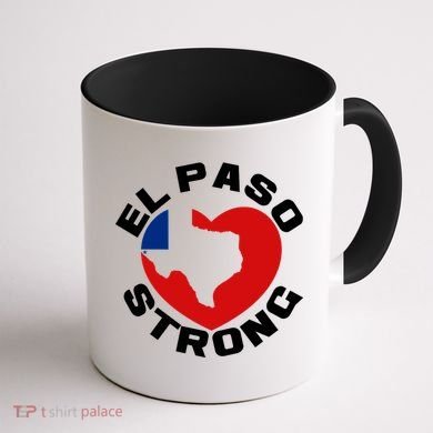 El Paso Strong Texas Heart Coffee Mug back