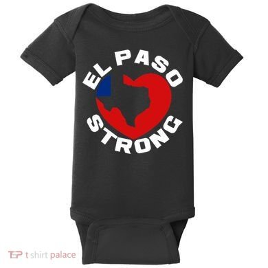 El Paso Strong Texas Heart Baby Bodysuit