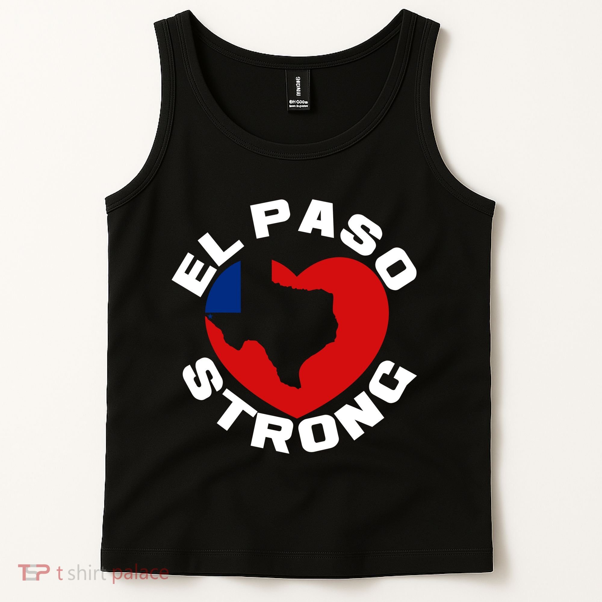 El Paso Strong Texas Heart Tank Top