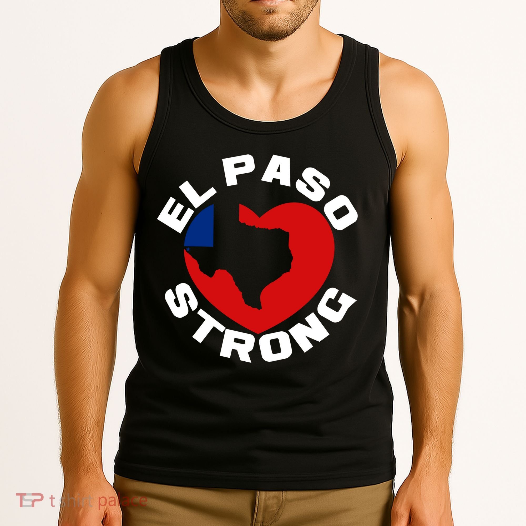 El Paso Strong Texas Heart Tank Top