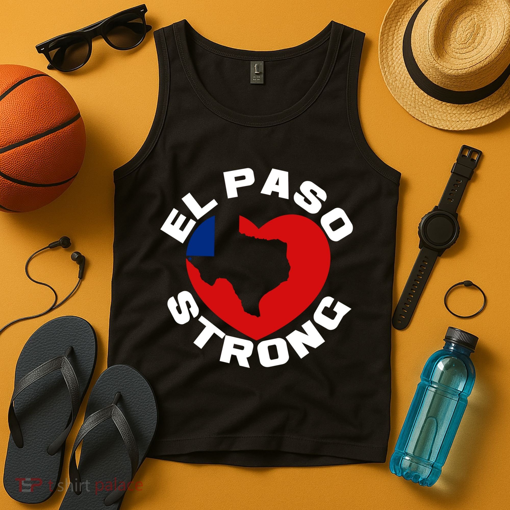 El Paso Strong Texas Heart Tank Top