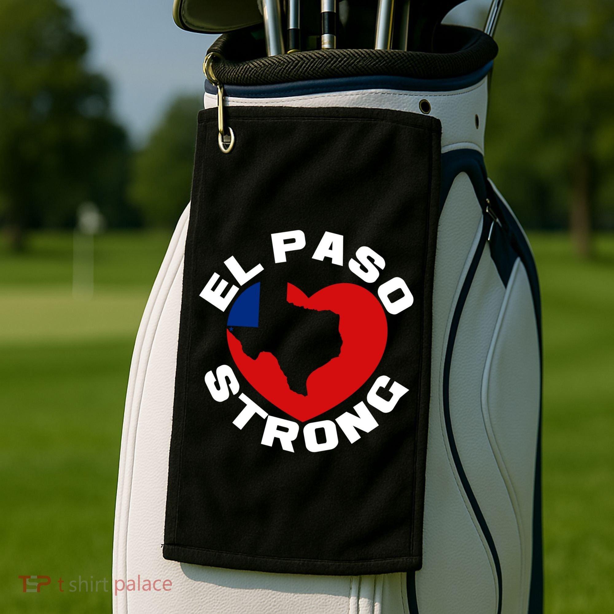 El Paso Strong Texas Heart Golf Towel