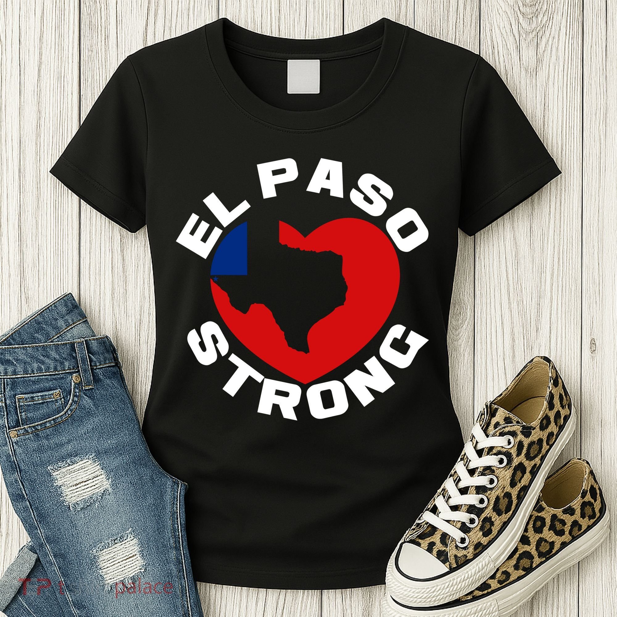 El Paso Strong Texas Heart Women's T-Shirt