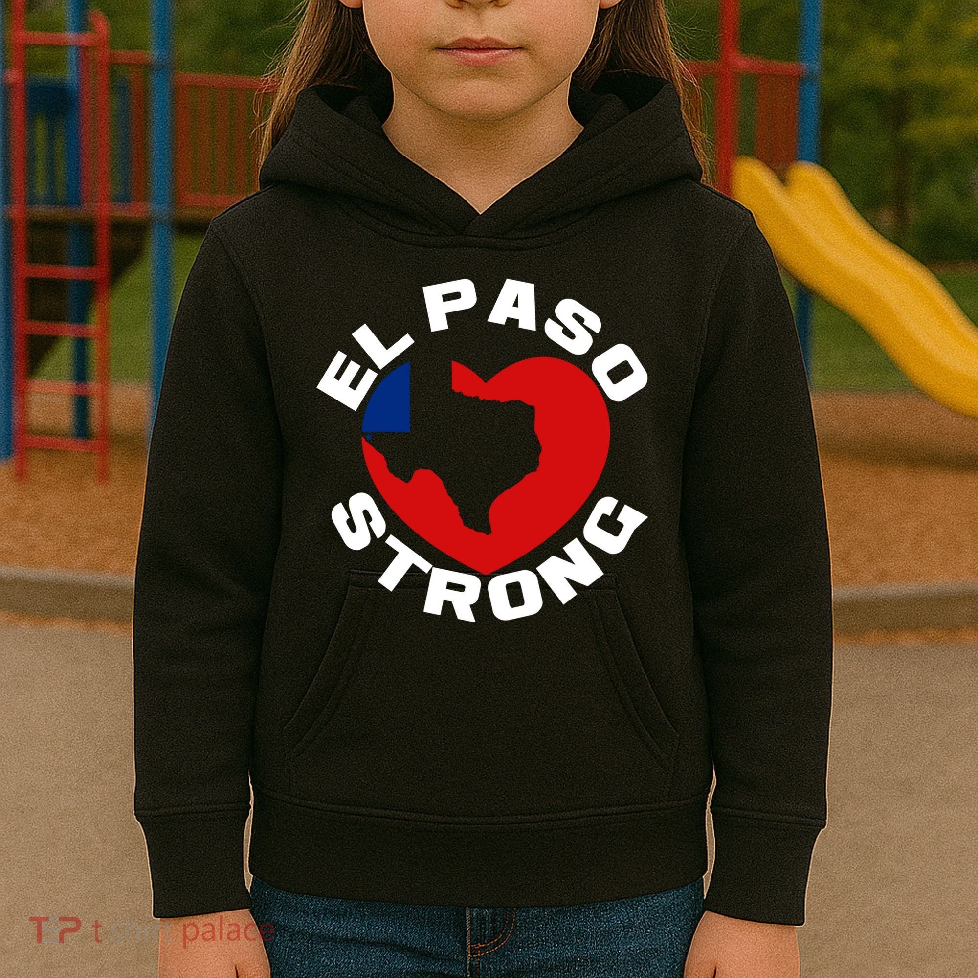 El Paso Strong Texas Heart Kids Hoodie