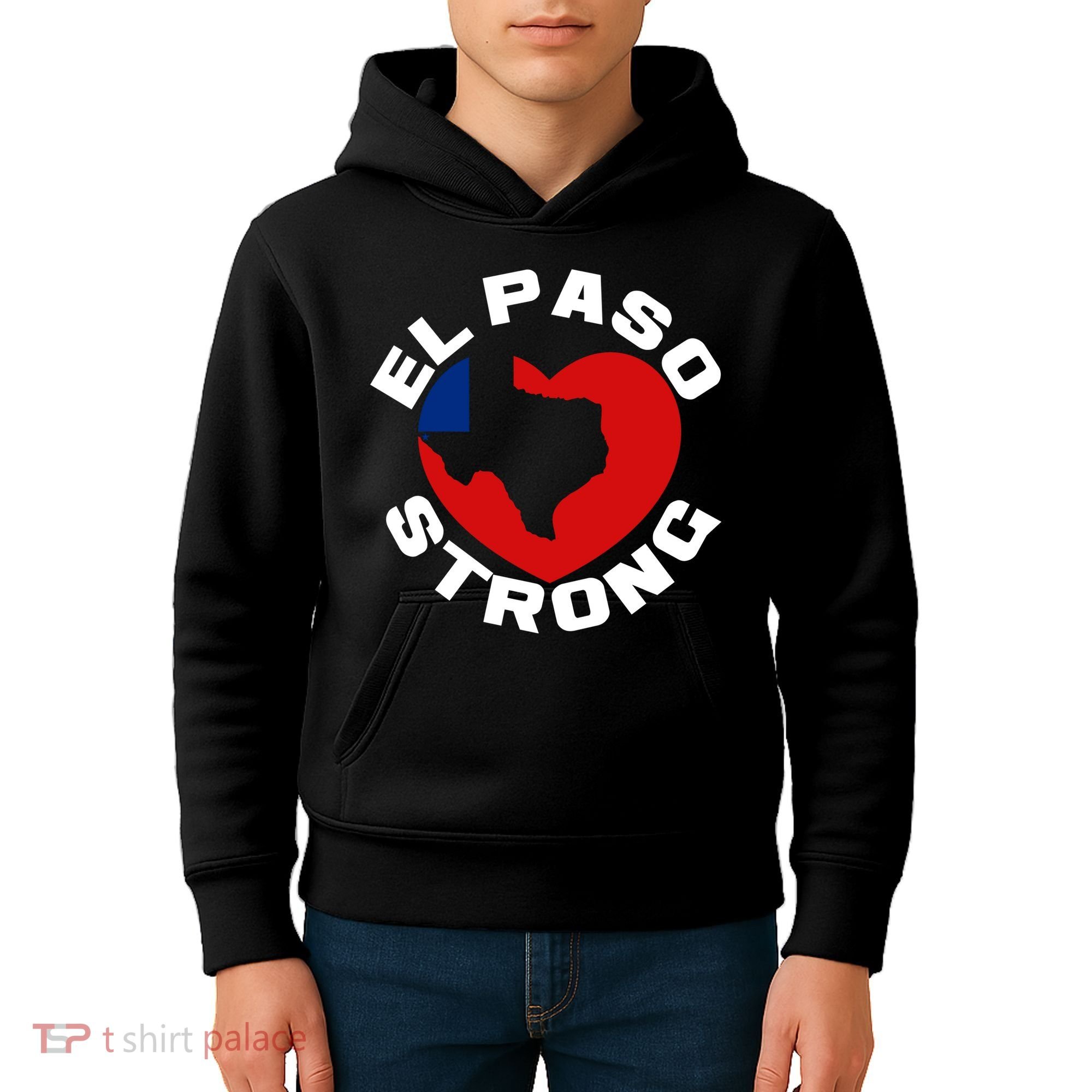 El Paso Strong Texas Heart Kids Hoodie