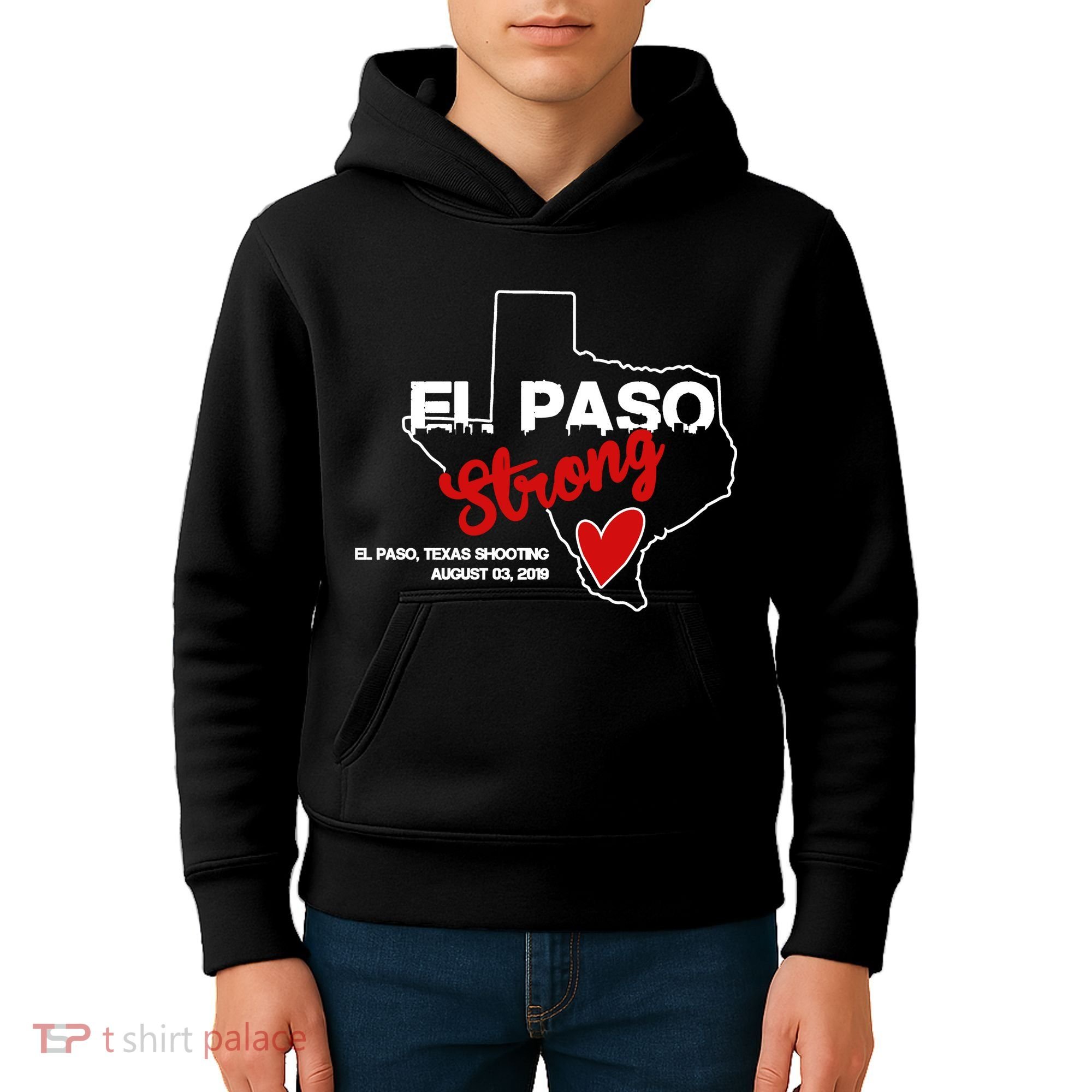 El Paso Strong Texas Shooting Kids Hoodie