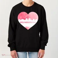 #El Paso Strong Texas Skyline Heart Women's Sweatshirt thumb 0