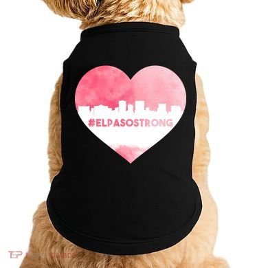 #El Paso Strong Texas Skyline Heart Doggie Tank