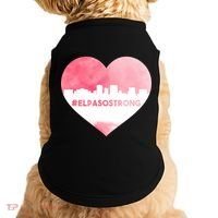 #El Paso Strong Texas Skyline Heart Doggie Tank thumb 0